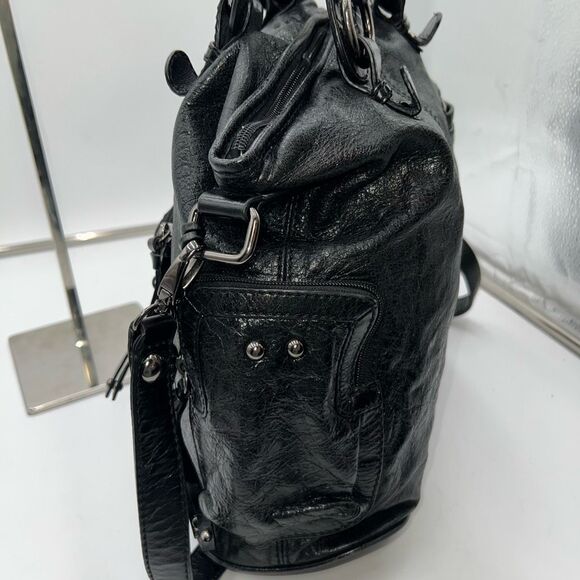 The Sak Black Leather and Silver Hardware Convertible Crossbody - Picture 7 of 12